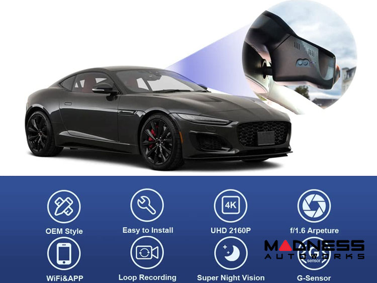 Jaguar F-TYPE Integrated Dash Camera System - 4K Front Camera - '15 - '16